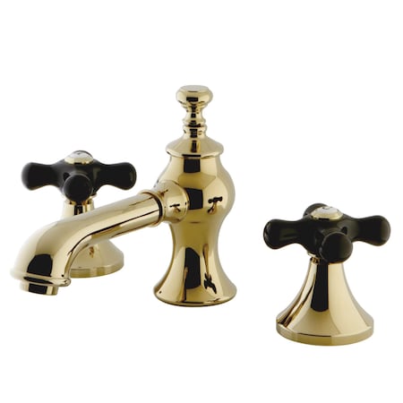 Kingston Brass KC7062PKX Duchess Widespread Bathroom Faucet W/ Brass Pop-Up, Brass KC7062PKX